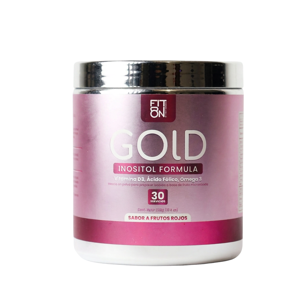 GOLD Inositol 300 g de Fit On — Myo-Inositol con Vitamina D3 y Ácido Fólico para equilibrio hormonal femenino, SOP y fertilidad